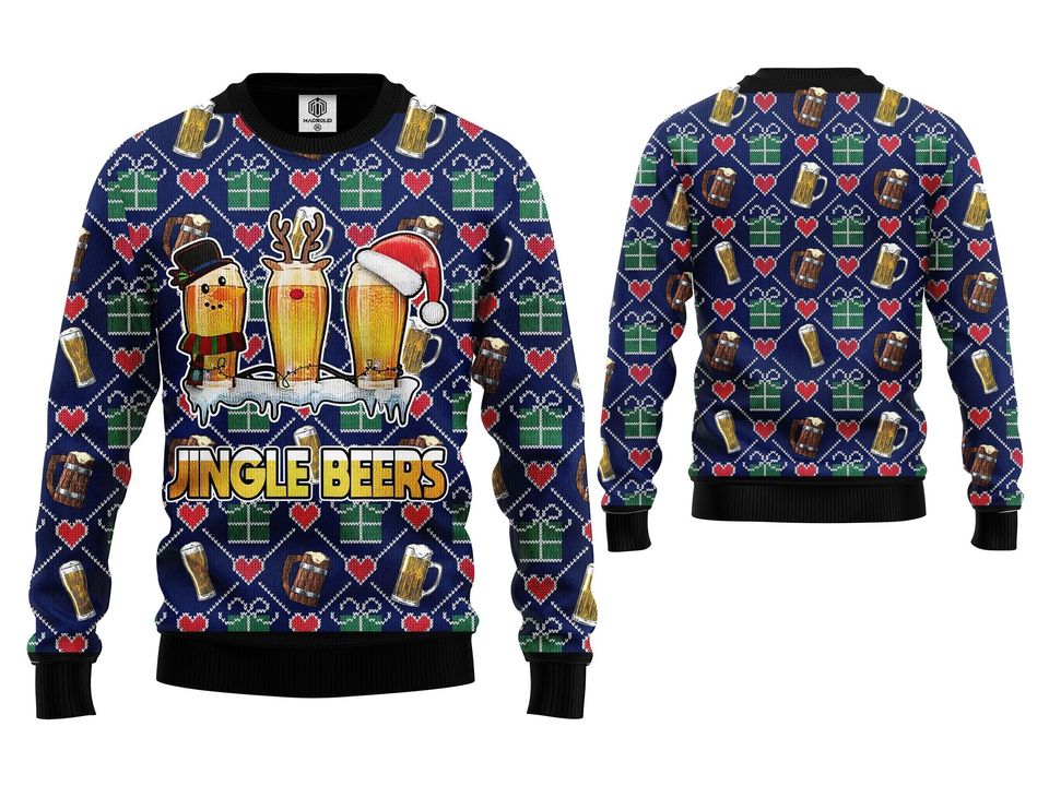 Christmas Jingle Beer Ugly Sweaters Jingle Beer Ugly Xmas Sweater