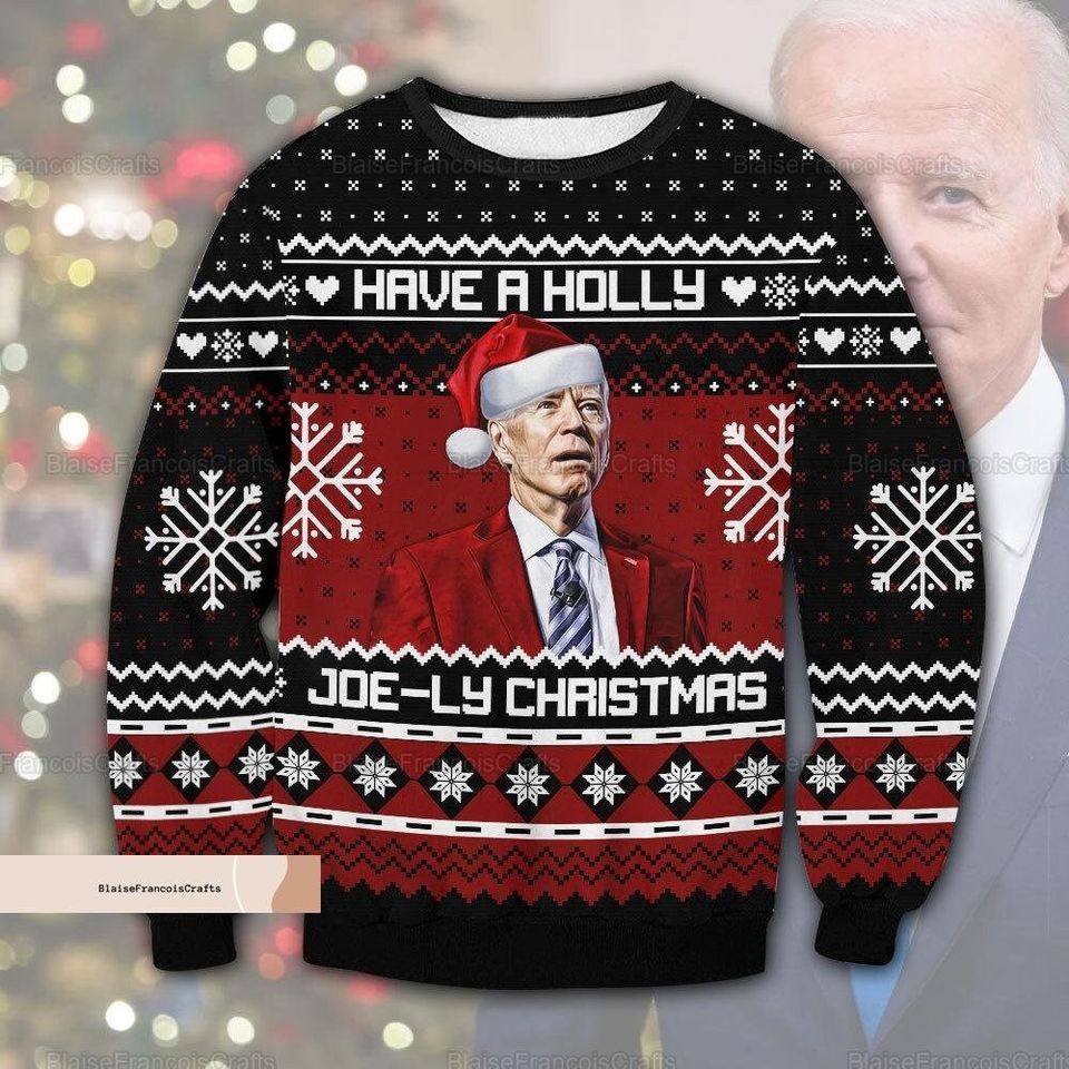 Christmas Joe Biden Ugly Sweater, Joe Biden Ugly Christmas Sweater