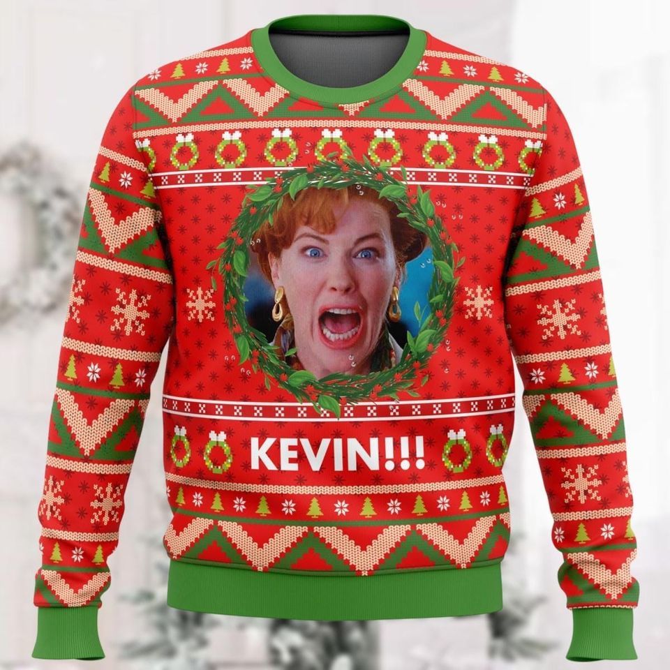 Christmas Kevin Ugly Sweater, Home Alone Holiday Sweater, Movie Night Xmas Sweater Funny