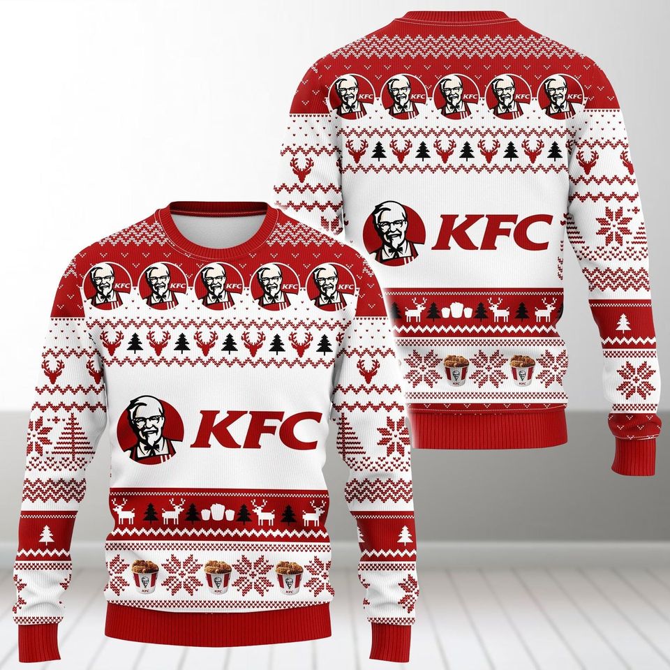 Christmas KFC Sweater, KFC Christmas Sweater, Fast Food Xmas Sweater