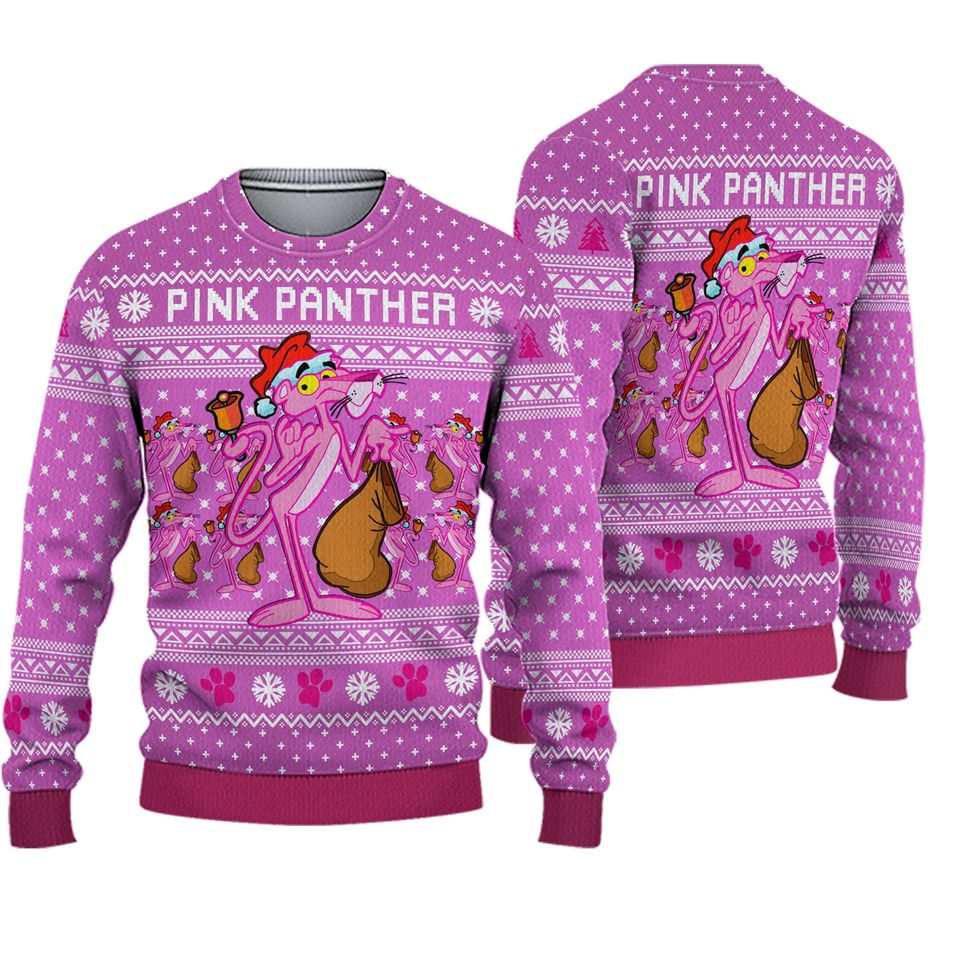 Christmas Knitted Sweater for Fan /Pink Panther-Sweater,Gift For Fans
