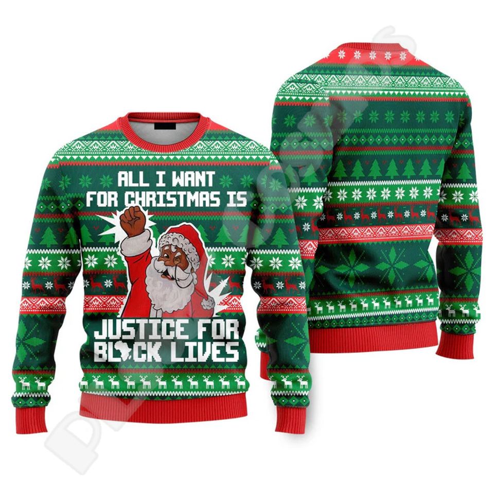 Christmas Knitted Sweater Graffiti Tattoo Retro Vintage S