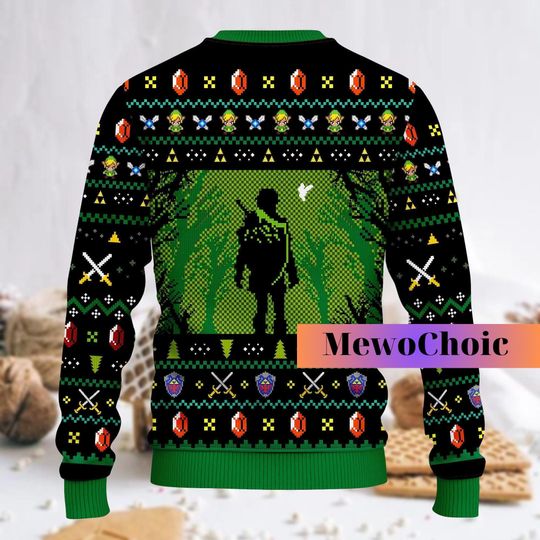 Christmas Legend Of Zelda Ugly Sweater, Legend Of Zelda, Korok Xmas Sweater - Image 4