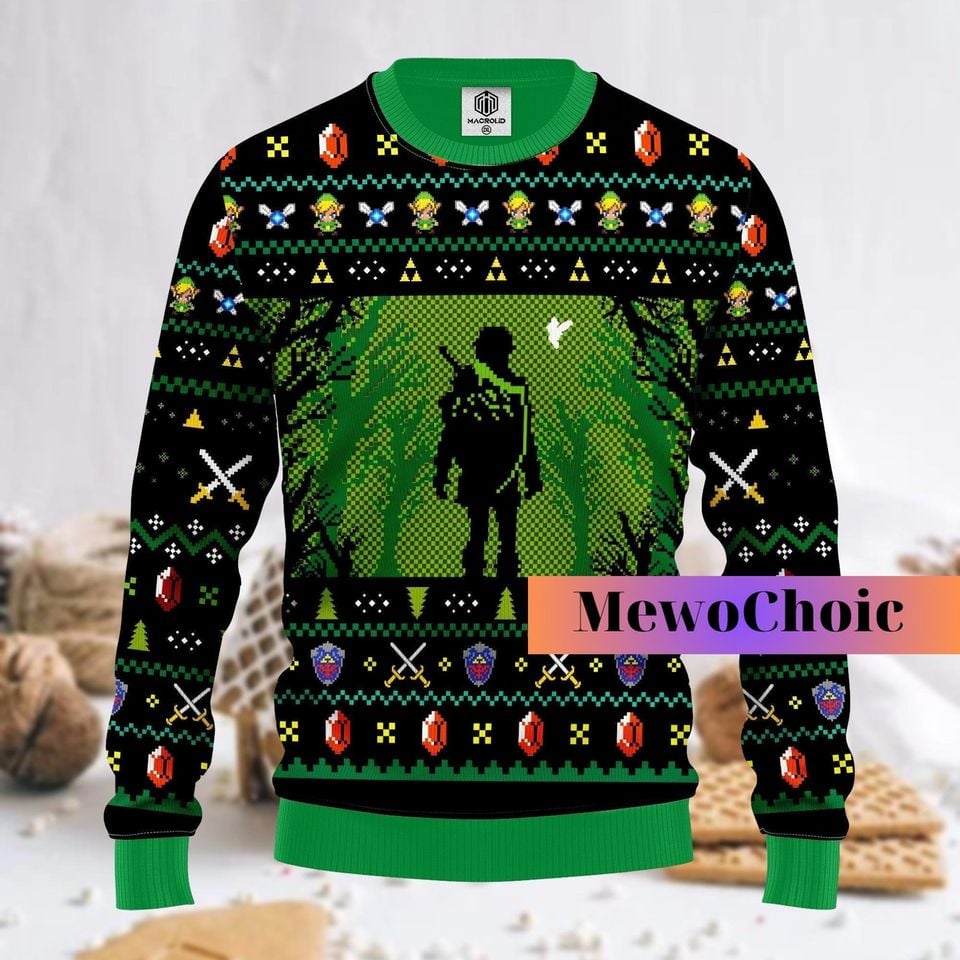 Christmas Legend Of Zelda Ugly Sweater, Legend Of Zelda, Korok Xmas Sweater