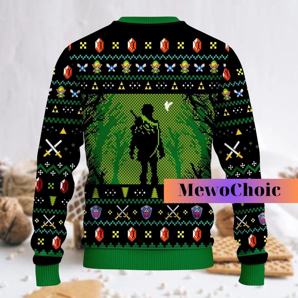 Christmas Legend Of Zelda Ugly Sweater, Legend Of Zelda, Korok Xmas Sweater - Image 2