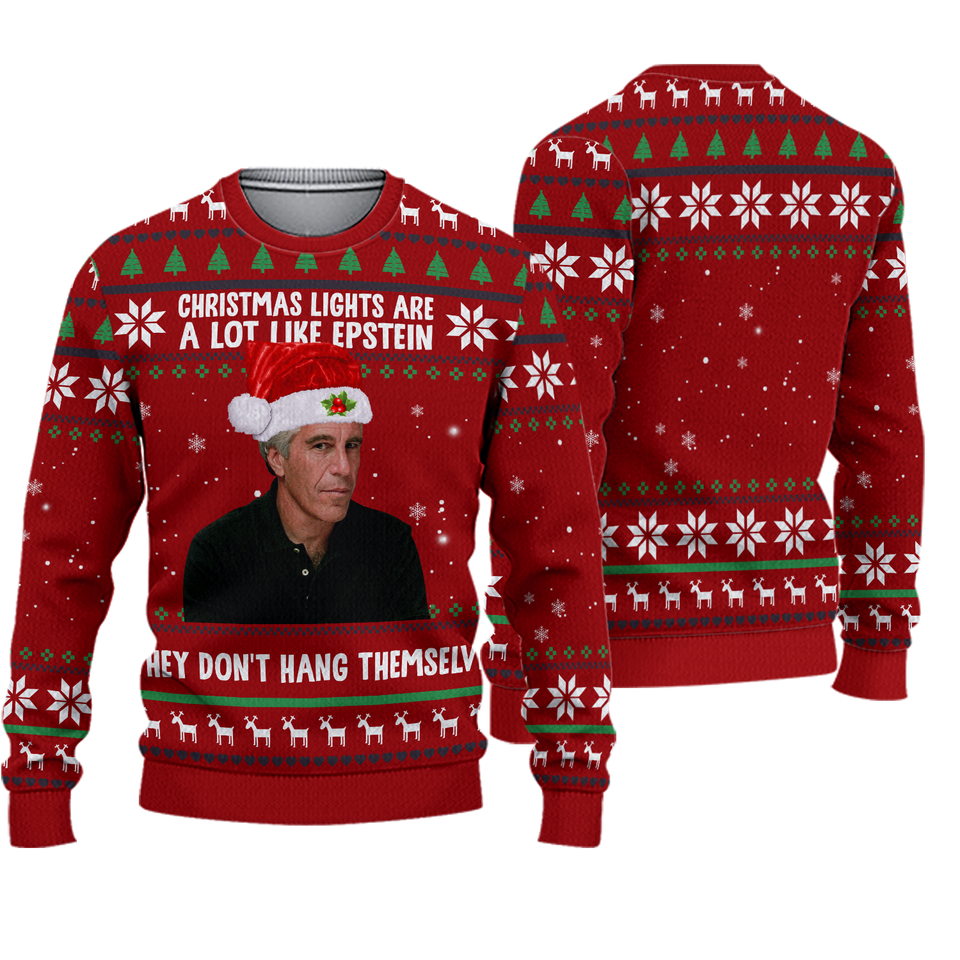 Christmas Lights Are A Lot Like Epstein 3D Sweater