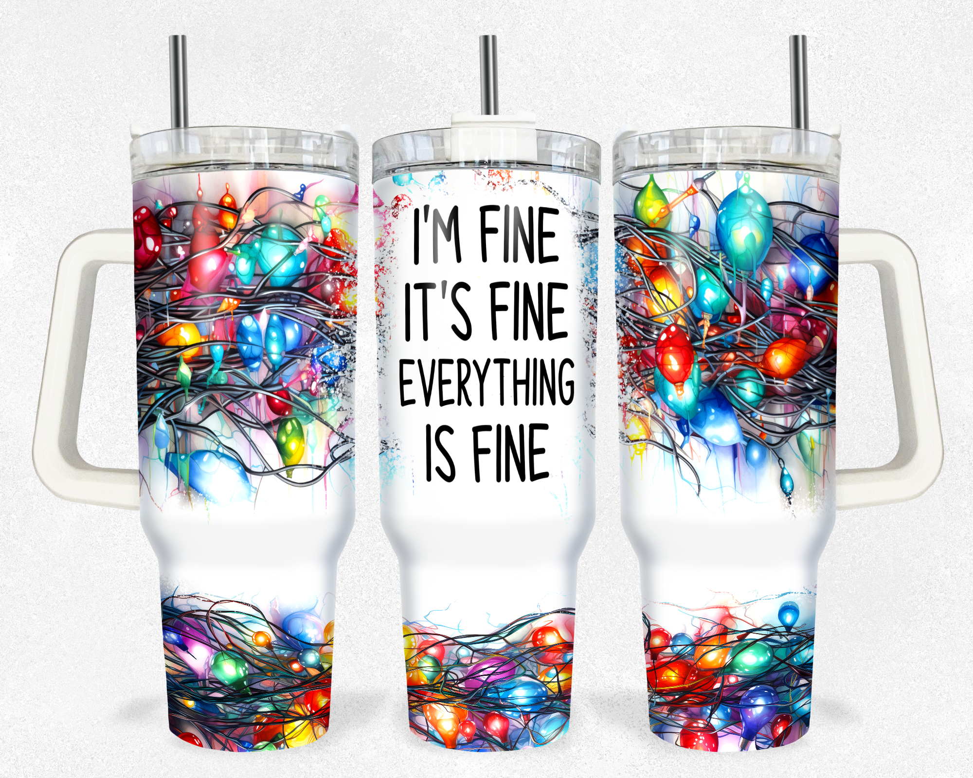 Christmas Lights Custom Stanley Cup 40 oz 30 oz Tumbler With HandleTVC2301175