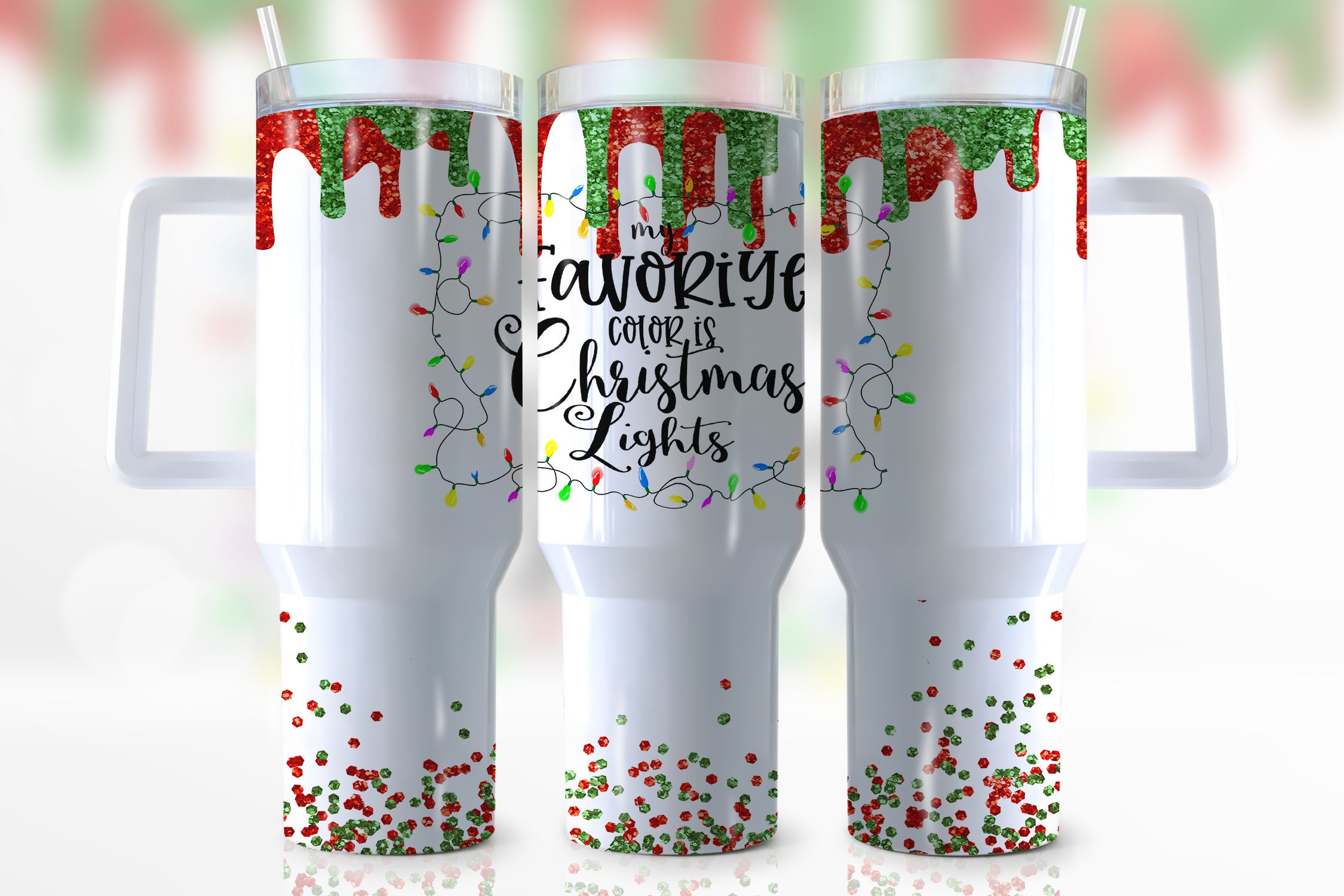 Christmas Lights Custom Stanley Cup 40 oz 30 oz Tumbler With HandleTVC2301953