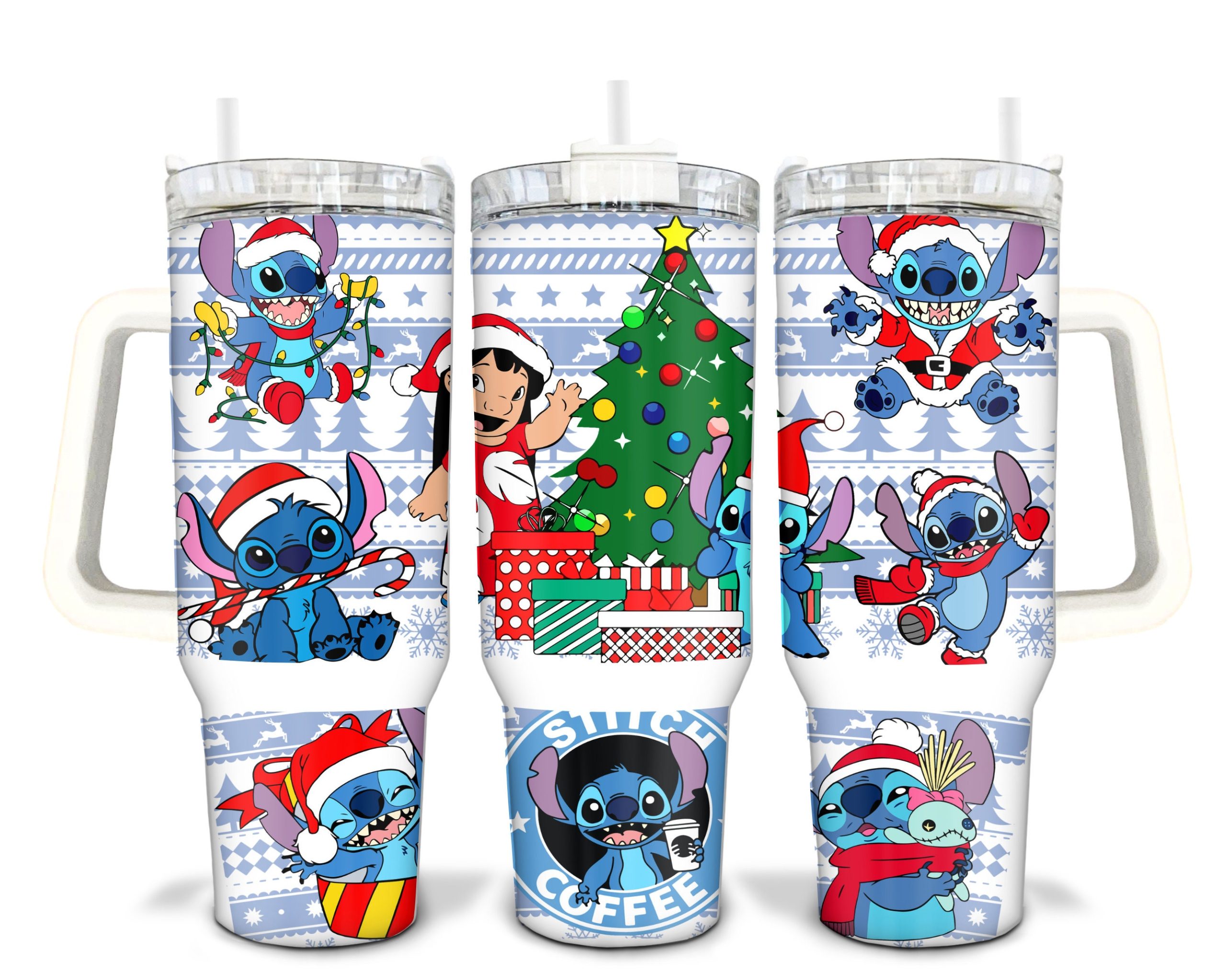 Christmas Lilo And Stitch Disney Cartoon Custom Stanley Cup 40 oz 30 oz Tumbler With HandleTVC2301910