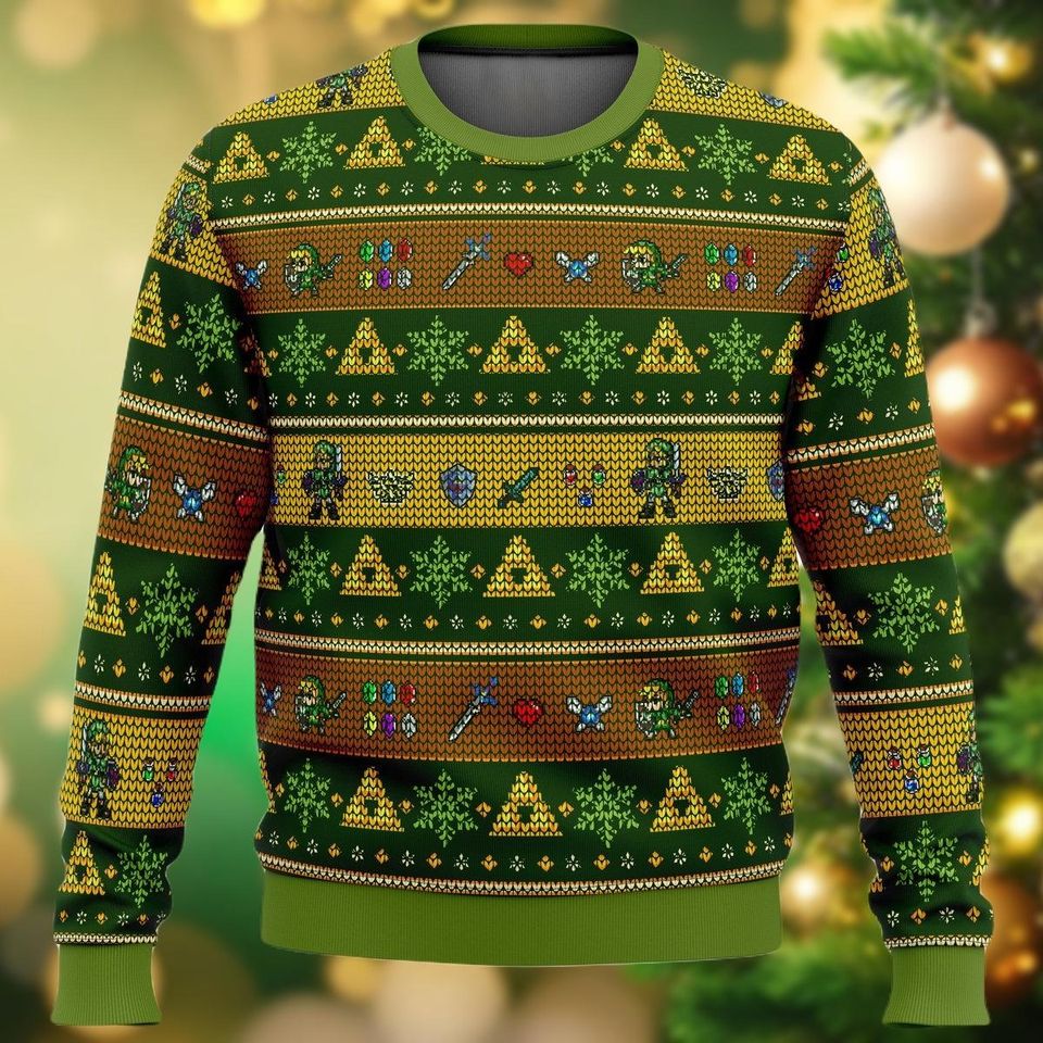 Christmas Link Adventure Zelda Ugly Sweater, Legend Of Zelda Shirt