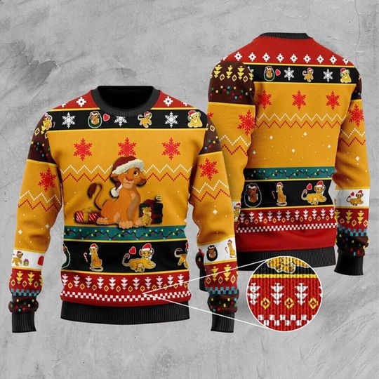 Christmas Lion King Ugly Sweater, Lion King Ugly Sweater, - Image 3