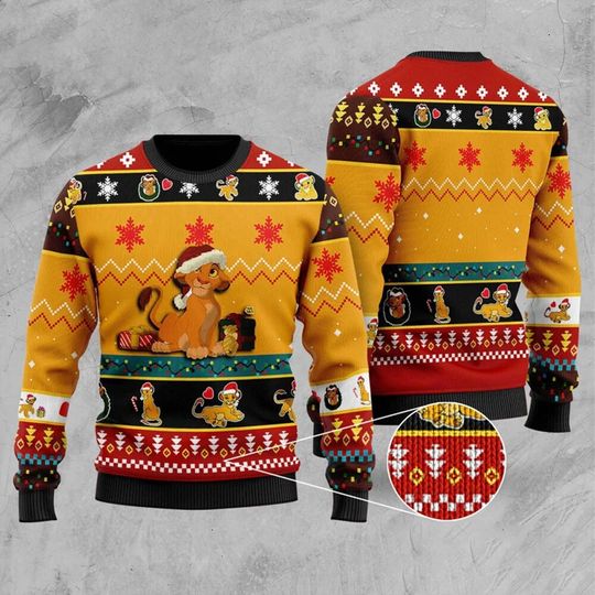 Christmas Lion King Ugly Sweater, Lion King Ugly Sweater, - Image 4