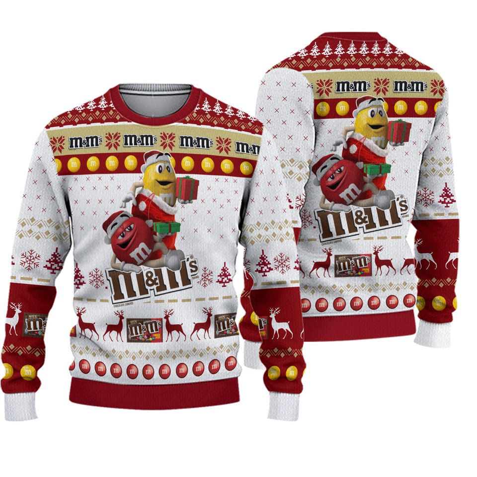 Christmas M And M Ugly Sweater, Candy Matching Sweater