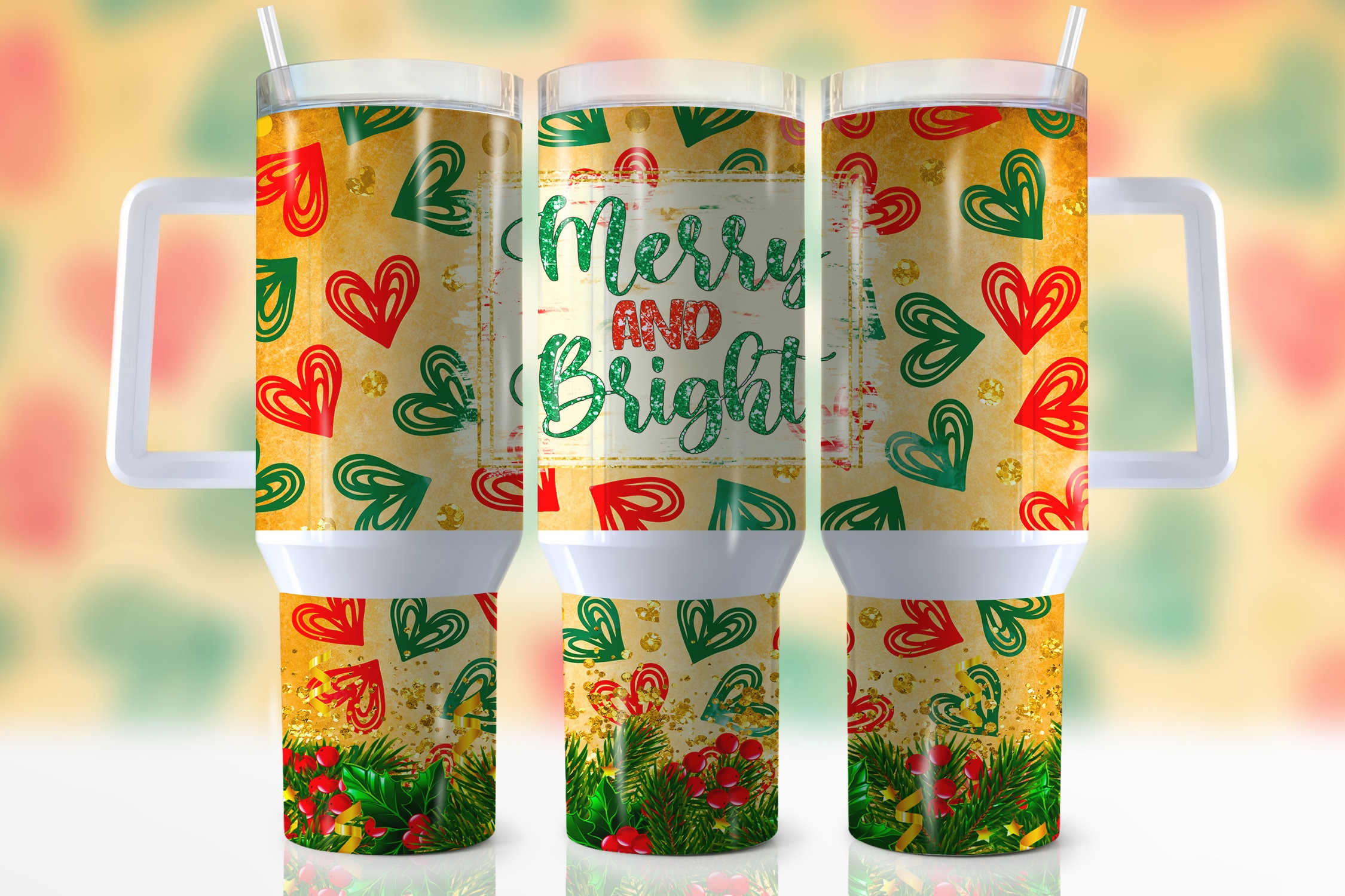 Christmas Merry And Bright Custom Stanley Cup 40 oz 30 oz Tumbler With HandleTVC2301951