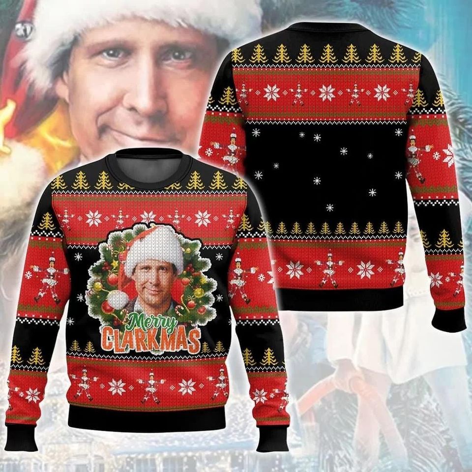 Christmas Merry Clarkmas Ugly Sweater, Clark Griswold Ugly Christmas