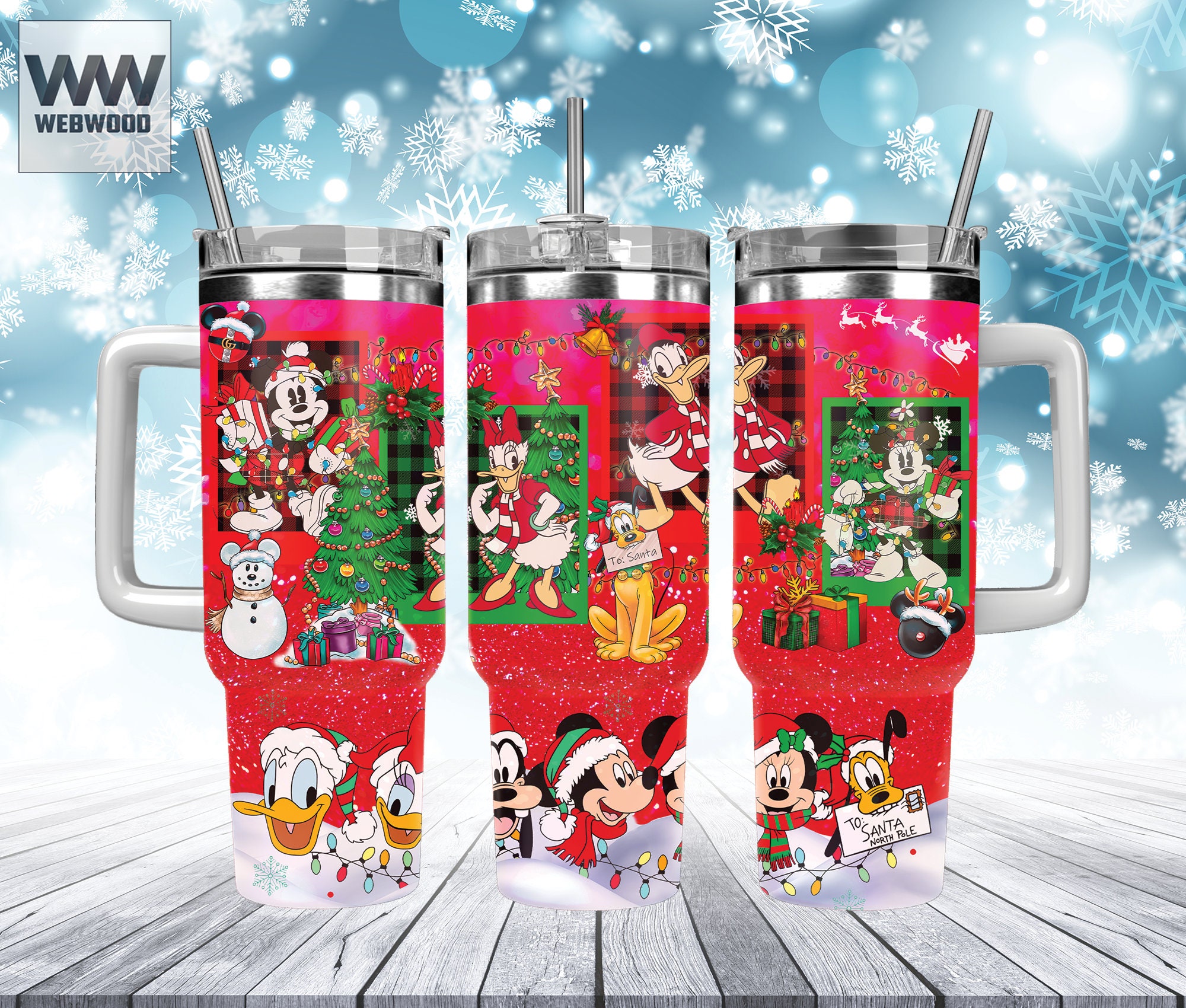 Christmas Mickey and Friends Disney Cartoon Custom Stanley Cup 40 oz 30 oz Tumbler With HandleTVC2301159