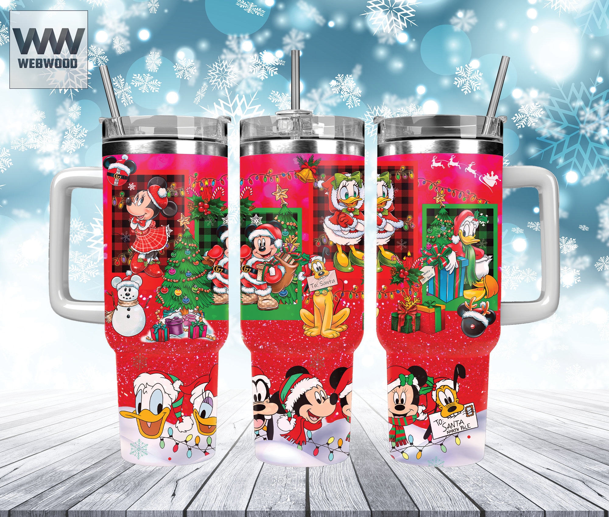 Christmas Mickey and Friends Disney Cartoon Custom Stanley Cup 40 oz 30 oz Tumbler With HandleTVC2301160