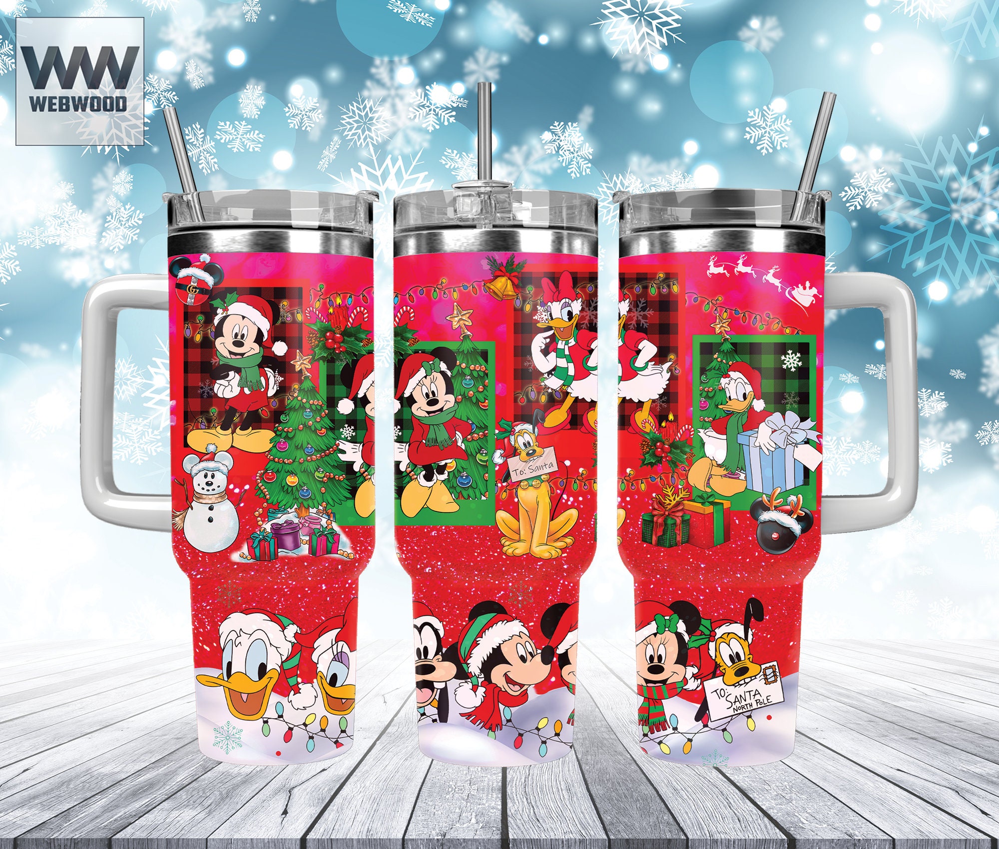 Christmas Mickey and Friends Disney Cartoon Custom Stanley Cup 40 oz 30 oz Tumbler With HandleTVC2301161