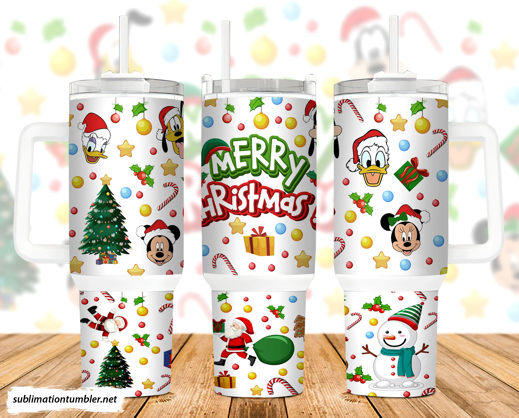 Christmas Mickey And Friends Disney Cartoon Custom Stanley Cup 40 oz 30 oz Tumbler With HandleTVC2301897