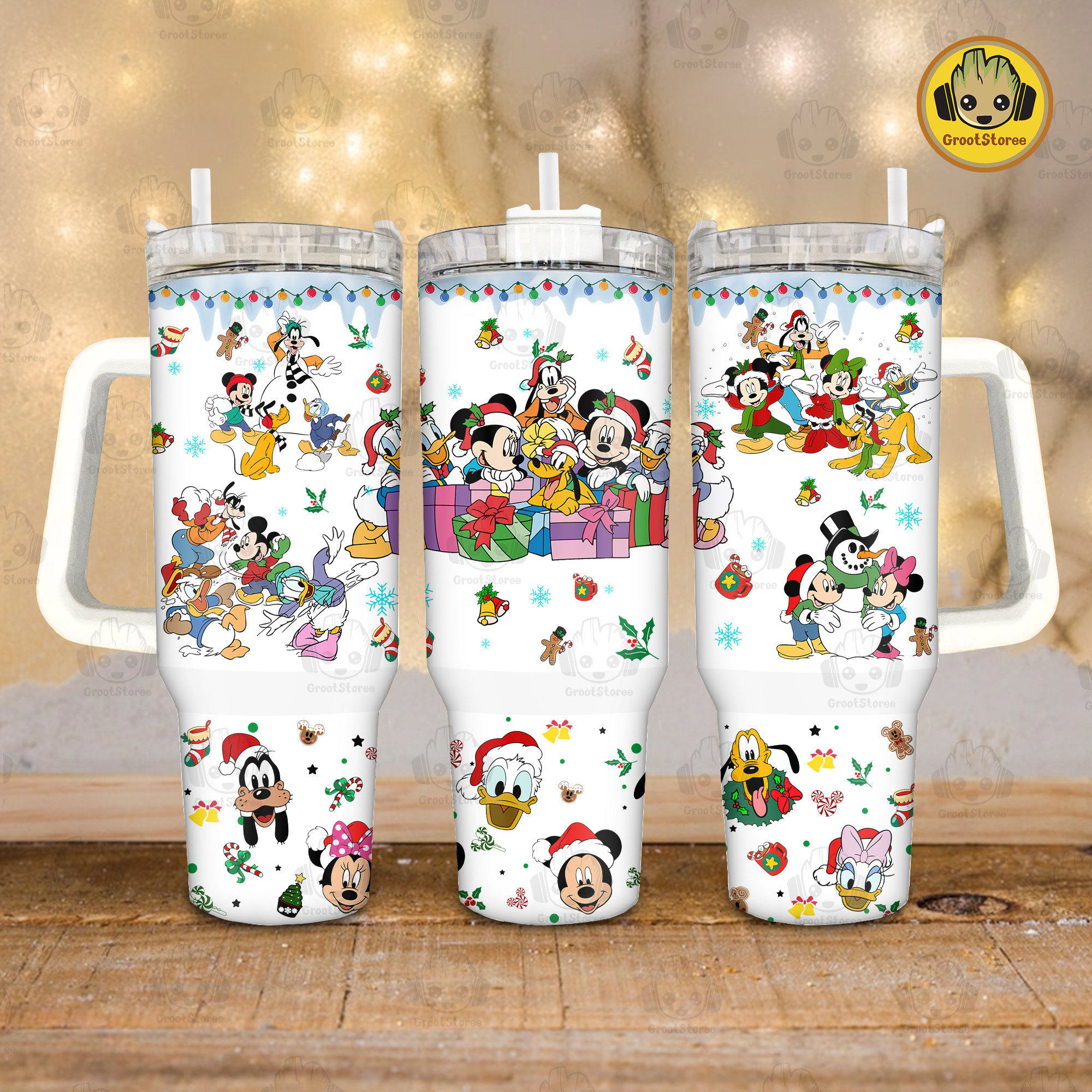 Christmas Mickey and friends Disney Cartoon Custom Stanley Cup 40 oz 30 oz Tumbler With HandleTVC2301912