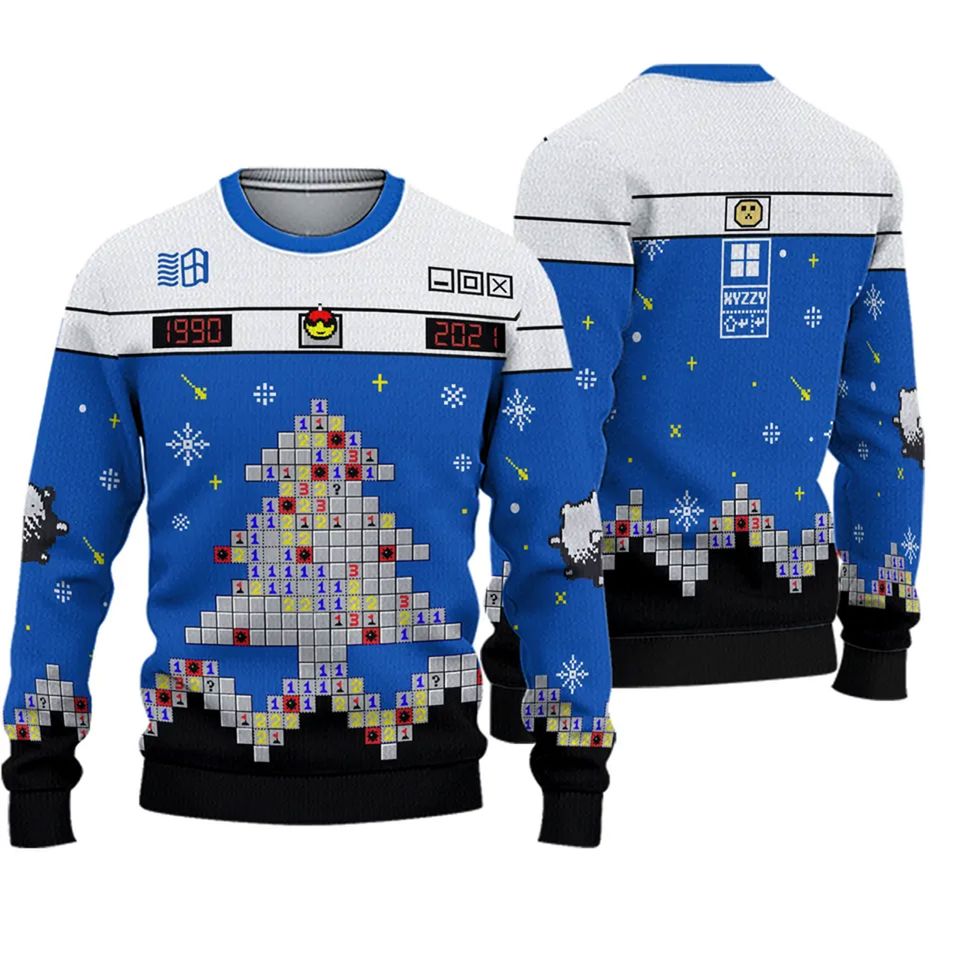 Christmas Minesweeper Ugly 3D Sweater