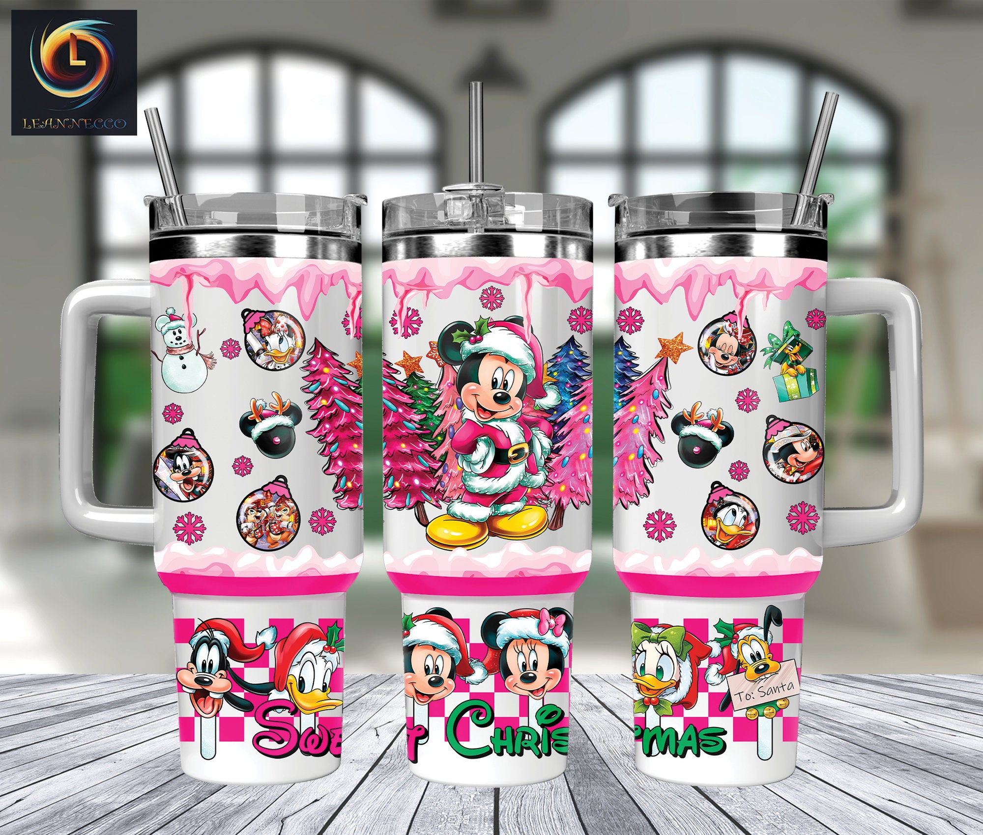Christmas Minnie And Friends Disney Cartoon Custom Stanley Cup 40 oz 30 oz Tumbler With HandleTVC2301994
