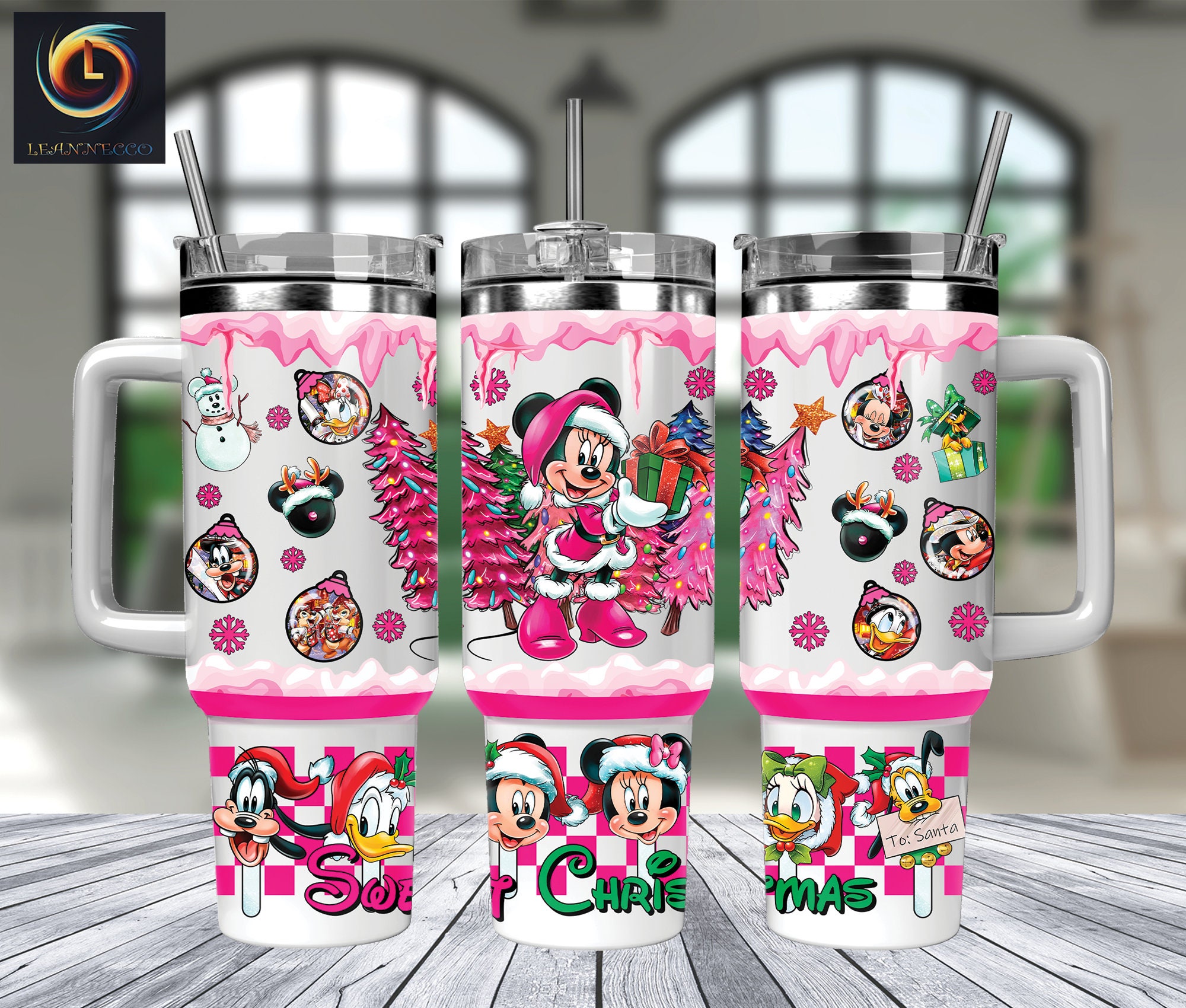 Christmas Minnie And Friends Disney Cartoon Custom Stanley Cup 40 oz 30 oz Tumbler With HandleTVC2301994
