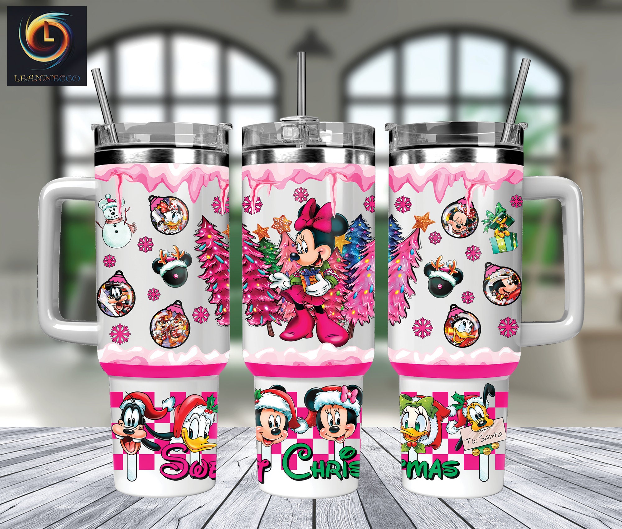 Christmas Minnie And Friends Disney Cartoon Custom Stanley Cup 40 oz 30 oz Tumbler With HandleTVC2301994