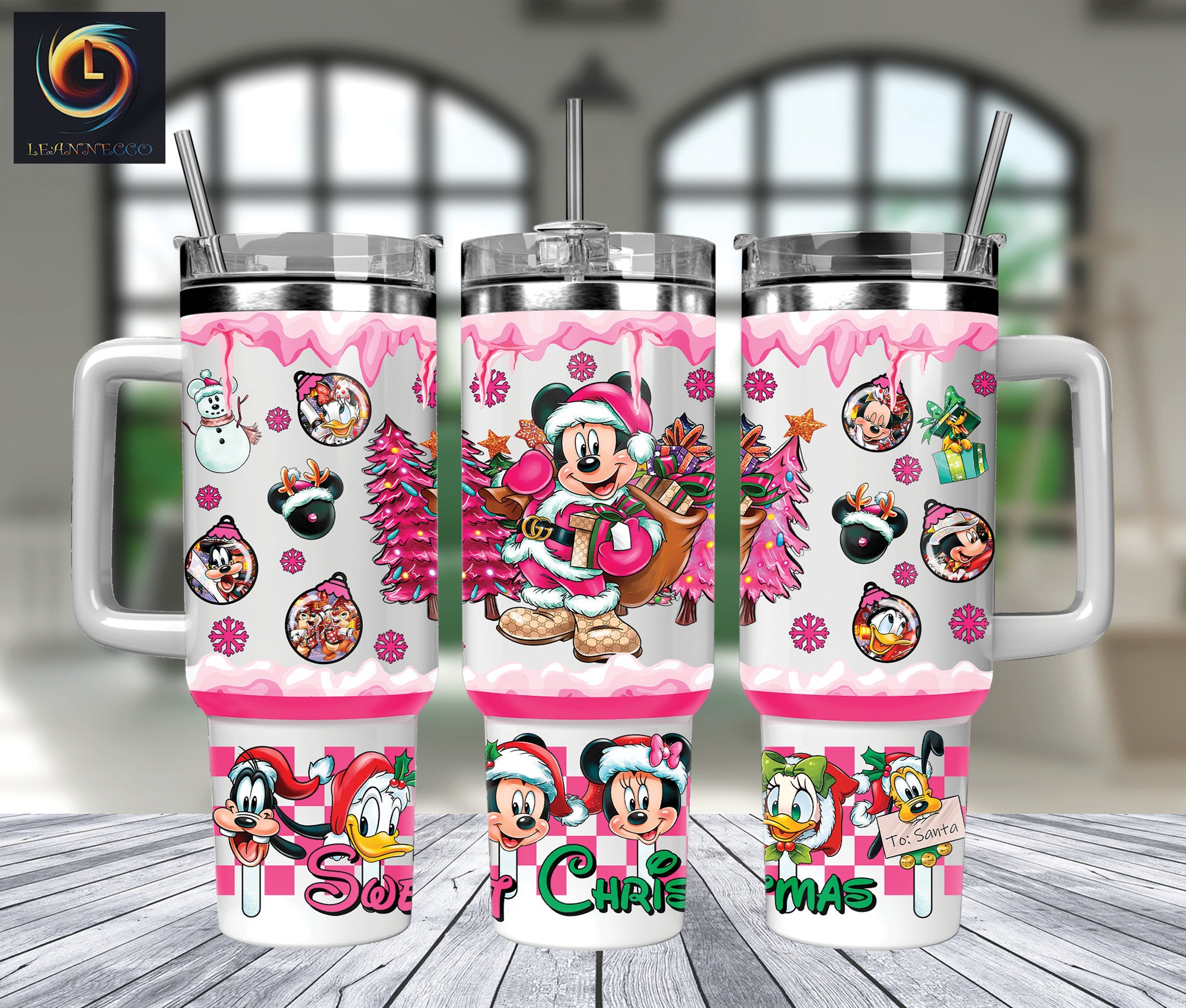 Christmas Minnie And Friends Disney Cartoon Custom Stanley Cup 40 oz 30 oz Tumbler With HandleTVC2301994