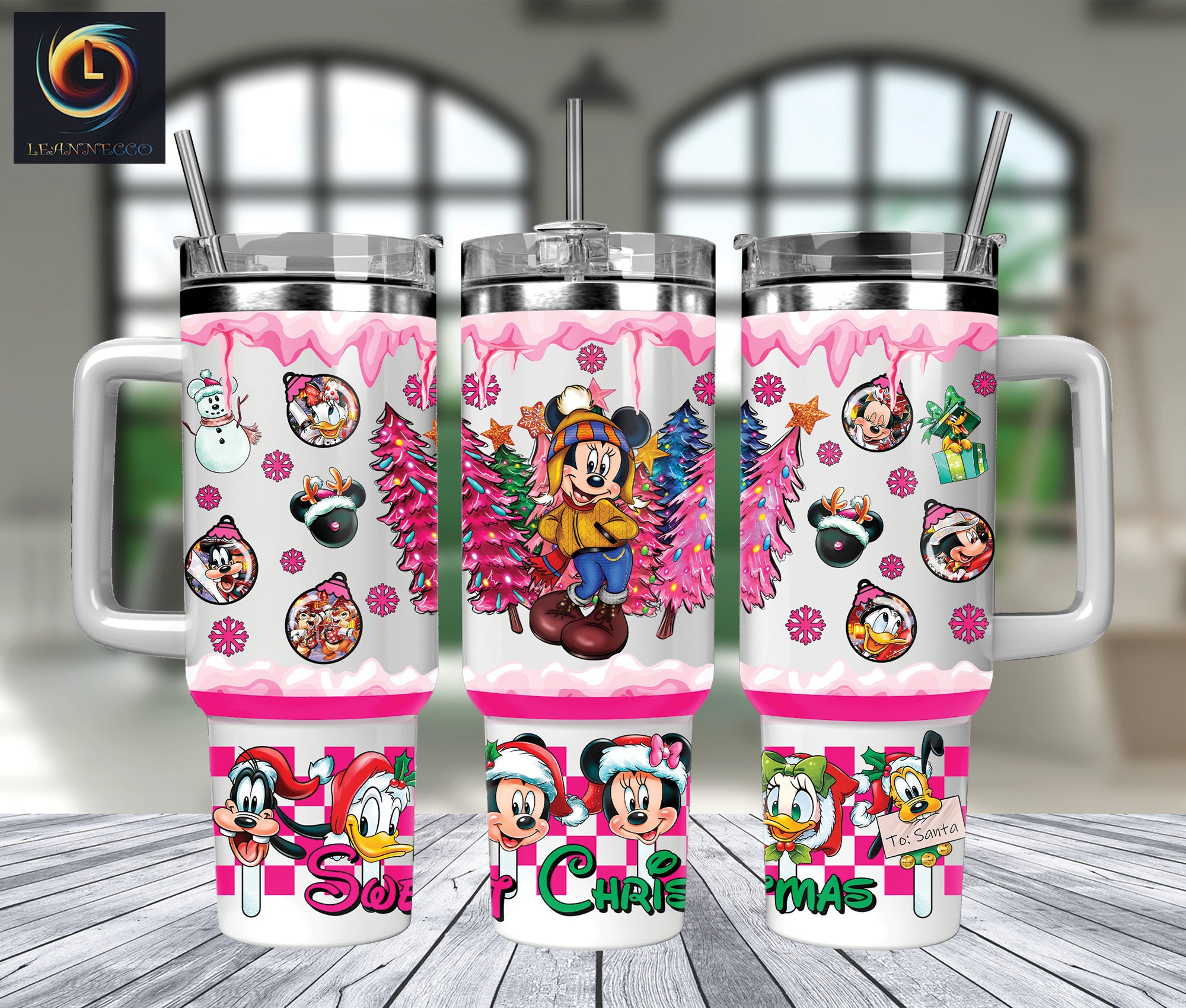 Christmas Minnie And Friends Disney Cartoon Custom Stanley Cup 40 oz 30 oz Tumbler With HandleTVC2301994