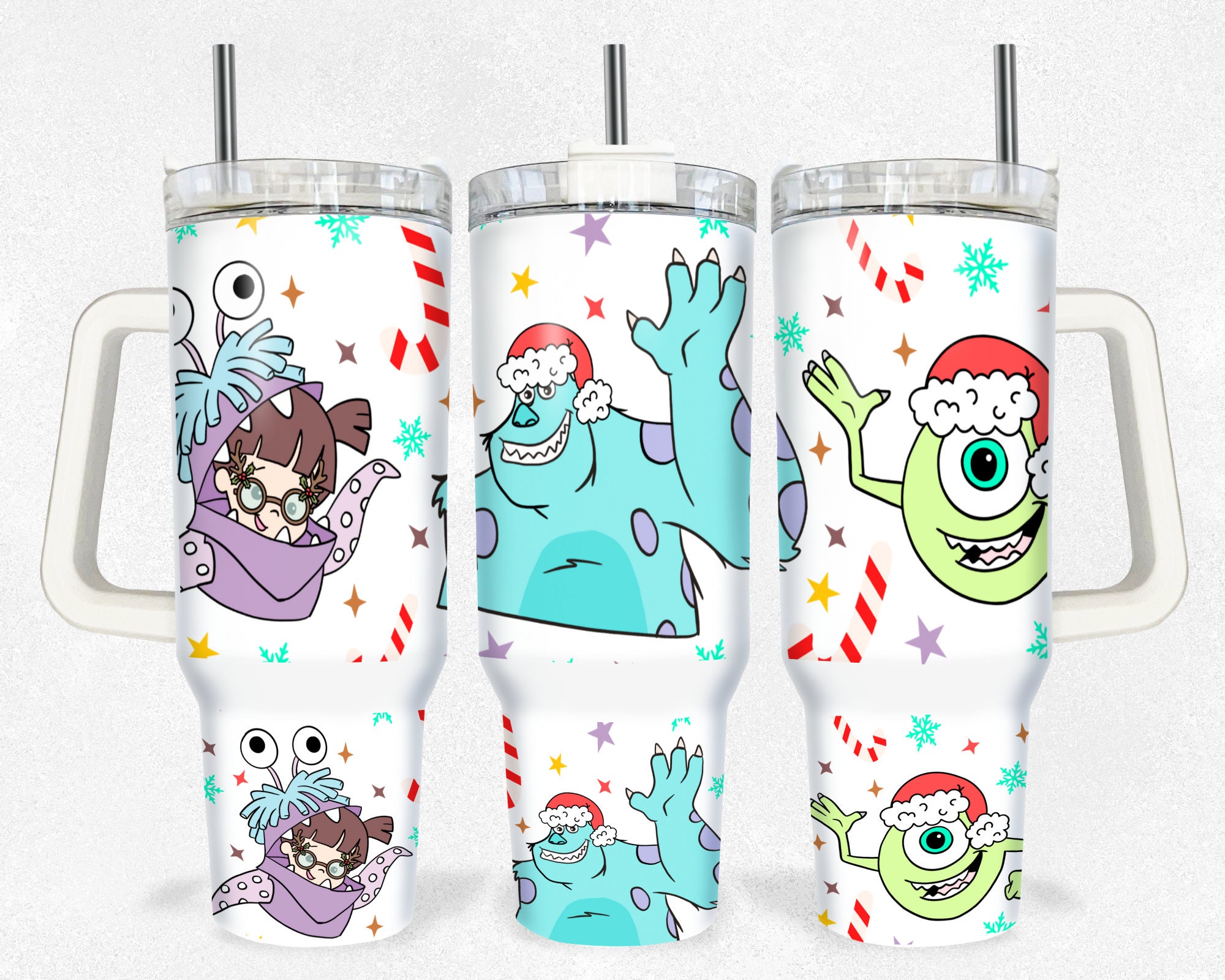 Christmas Monster Inc Disney Cartoon Custom Stanley Cup 40 oz 30 oz Tumbler With HandleTVC2301155