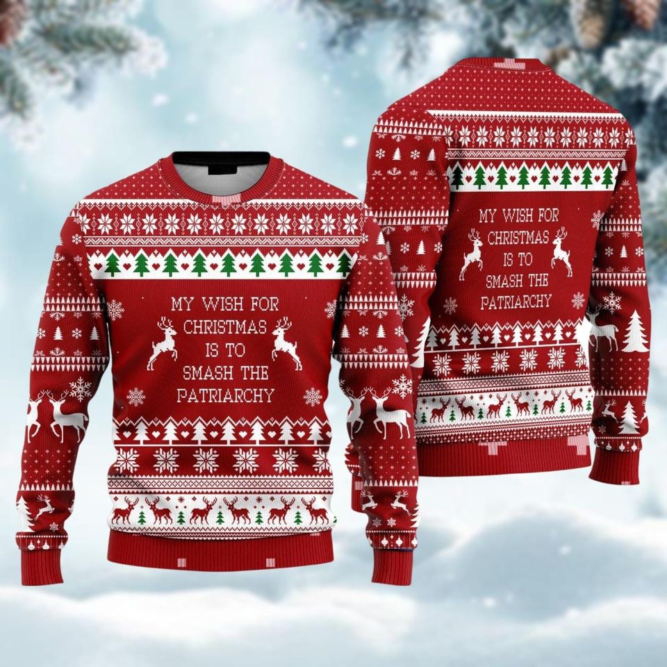 Christmas Moose Ugly Sweater, Merry Christmoose Santa Sweater