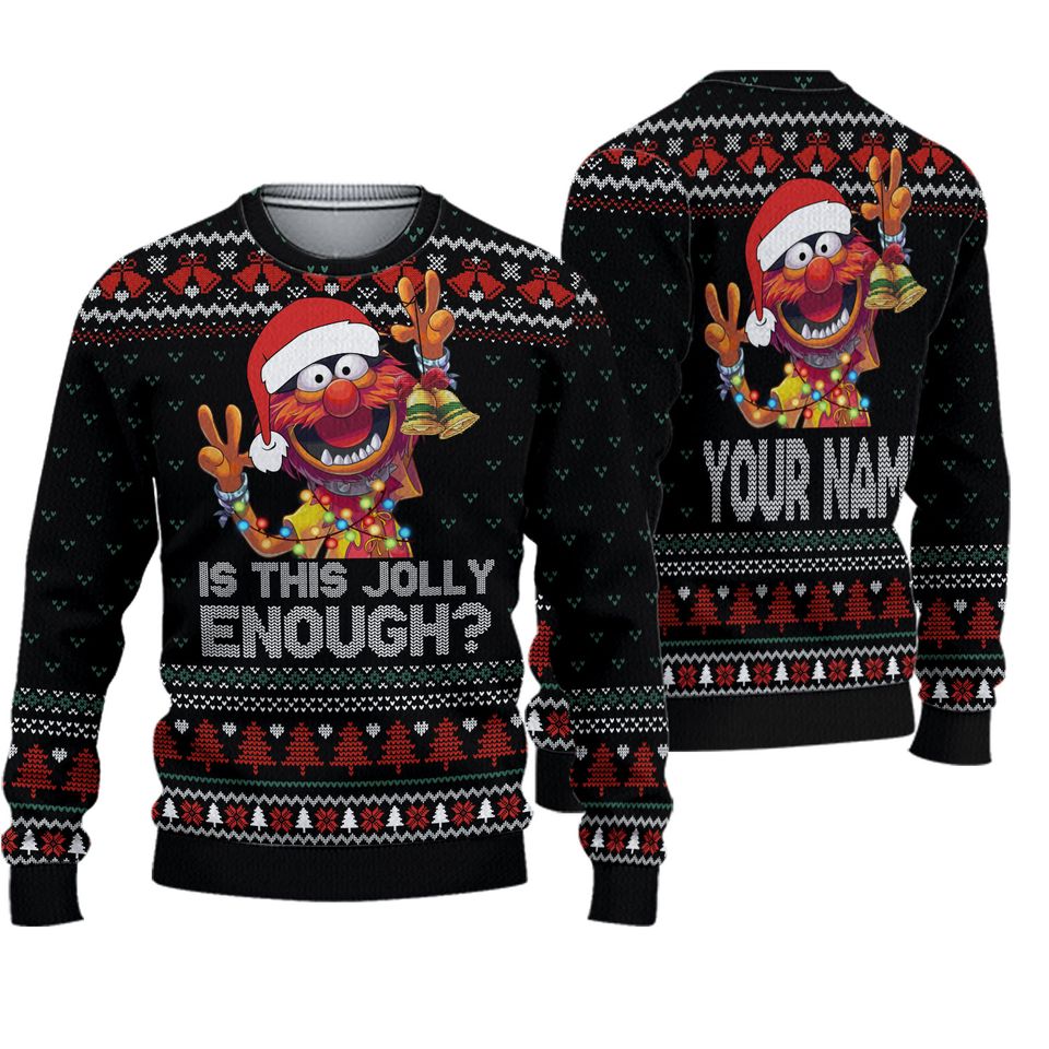 Christmas Muppet Ugly Sweater, Animal Muppet Xmas Sweater