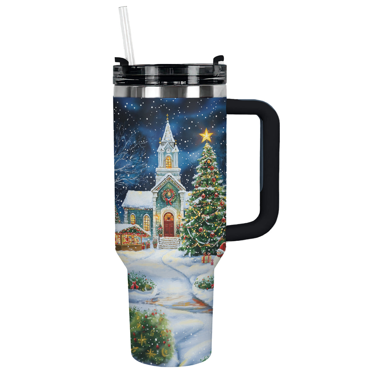 Christmas Night Church Custom Stanley Cup 40 oz 30 oz Tumbler With HandleTVC2301503