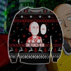 Christmas One Punch Man Ugly Christmas Sweater Adult 3D Funny Matching for family