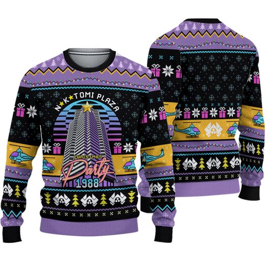Christmas Party 1988 Ugly Sweater, Plaza Ugly Christmas Sweaters, Christmas Movie Ugly Xmas Sweater - Image 2