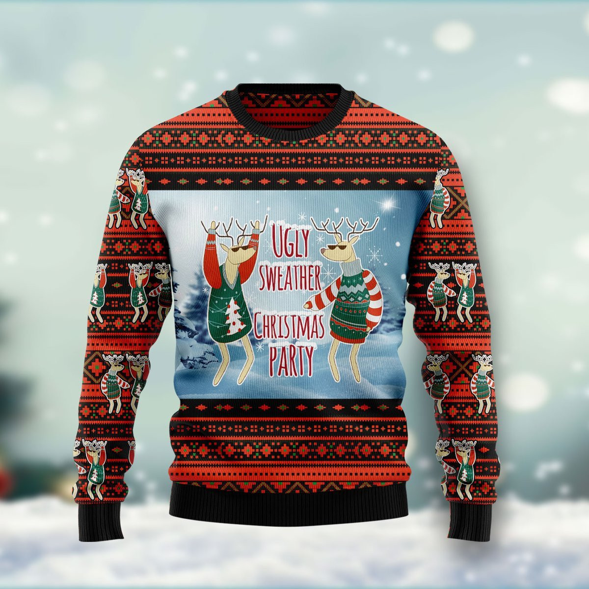 Christmas Party Ugly Christmas Sweater Adult 3D Funny Matching for family