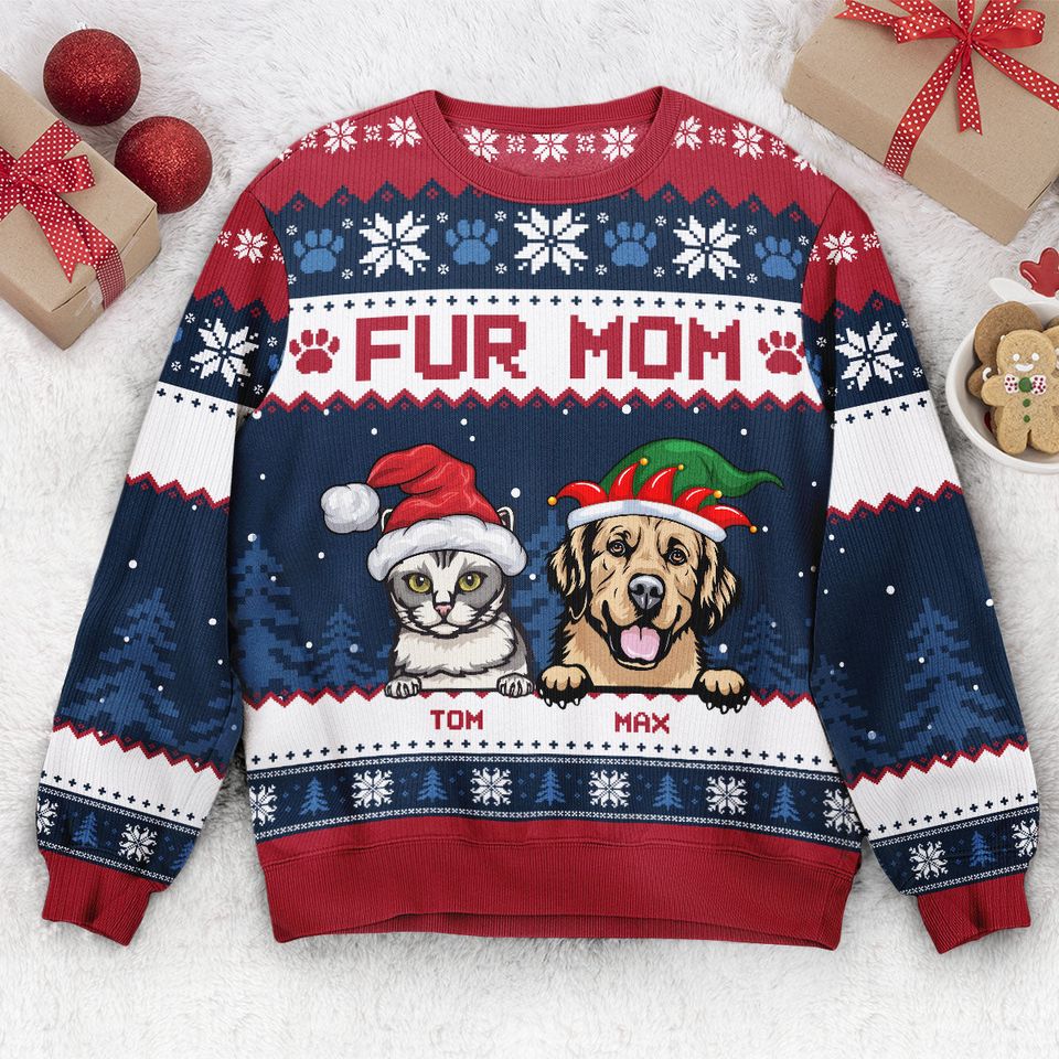 Christmas Pet Parents - Personalized Ugly Sweater