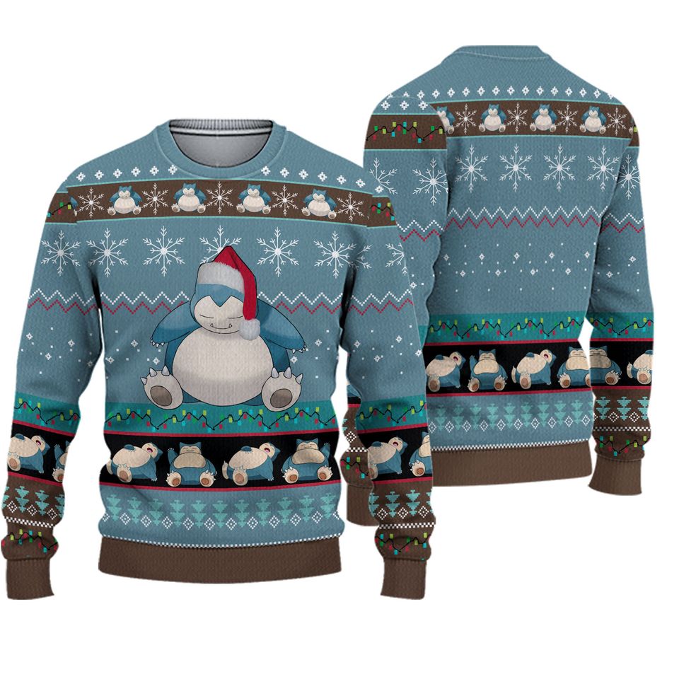 Christmas Pkm Ugly Sweater, Anime Ugly Sweater