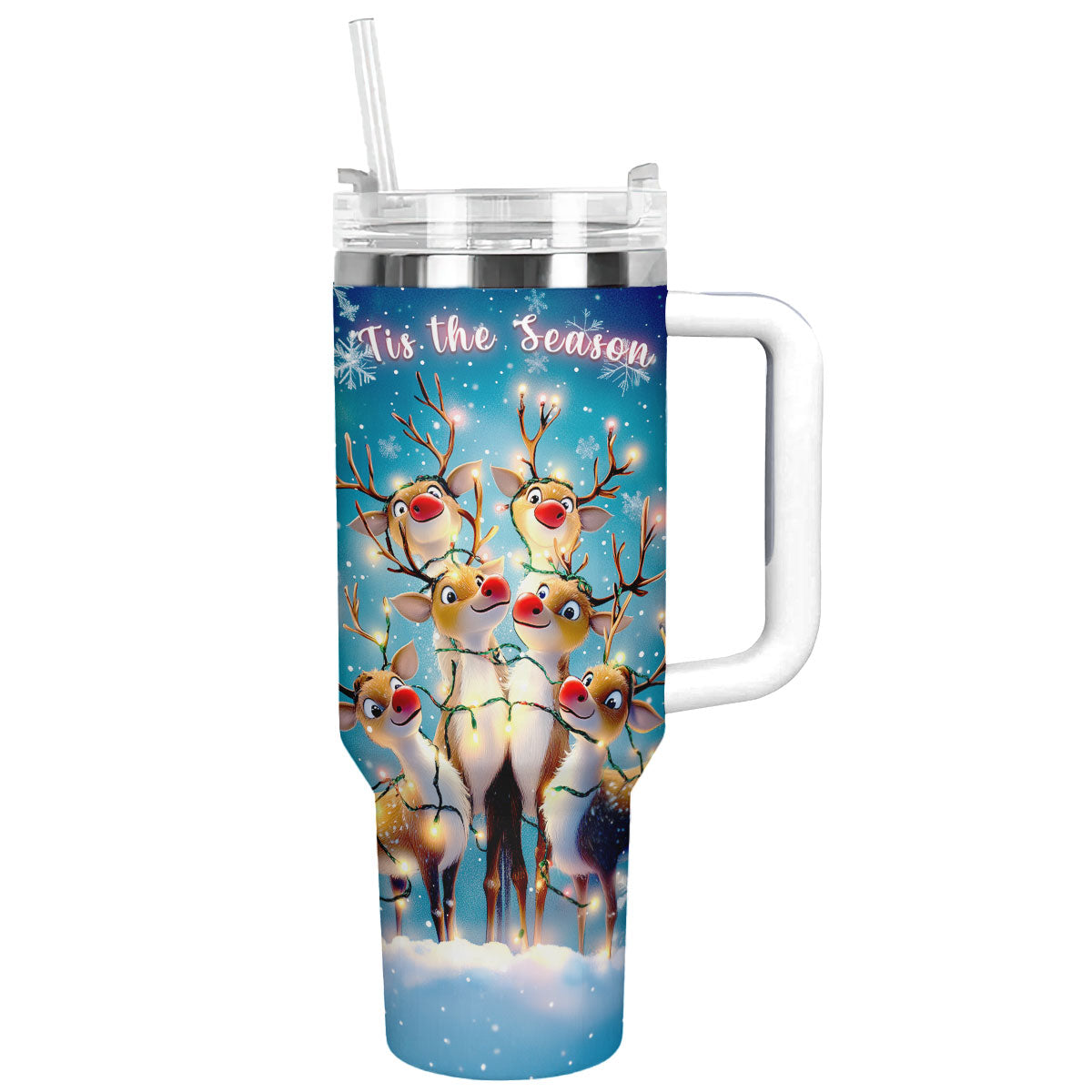 Christmas Reindeer Cheer Custom Stanley Cup 40 oz 30 oz Tumbler With HandleTVC2301497