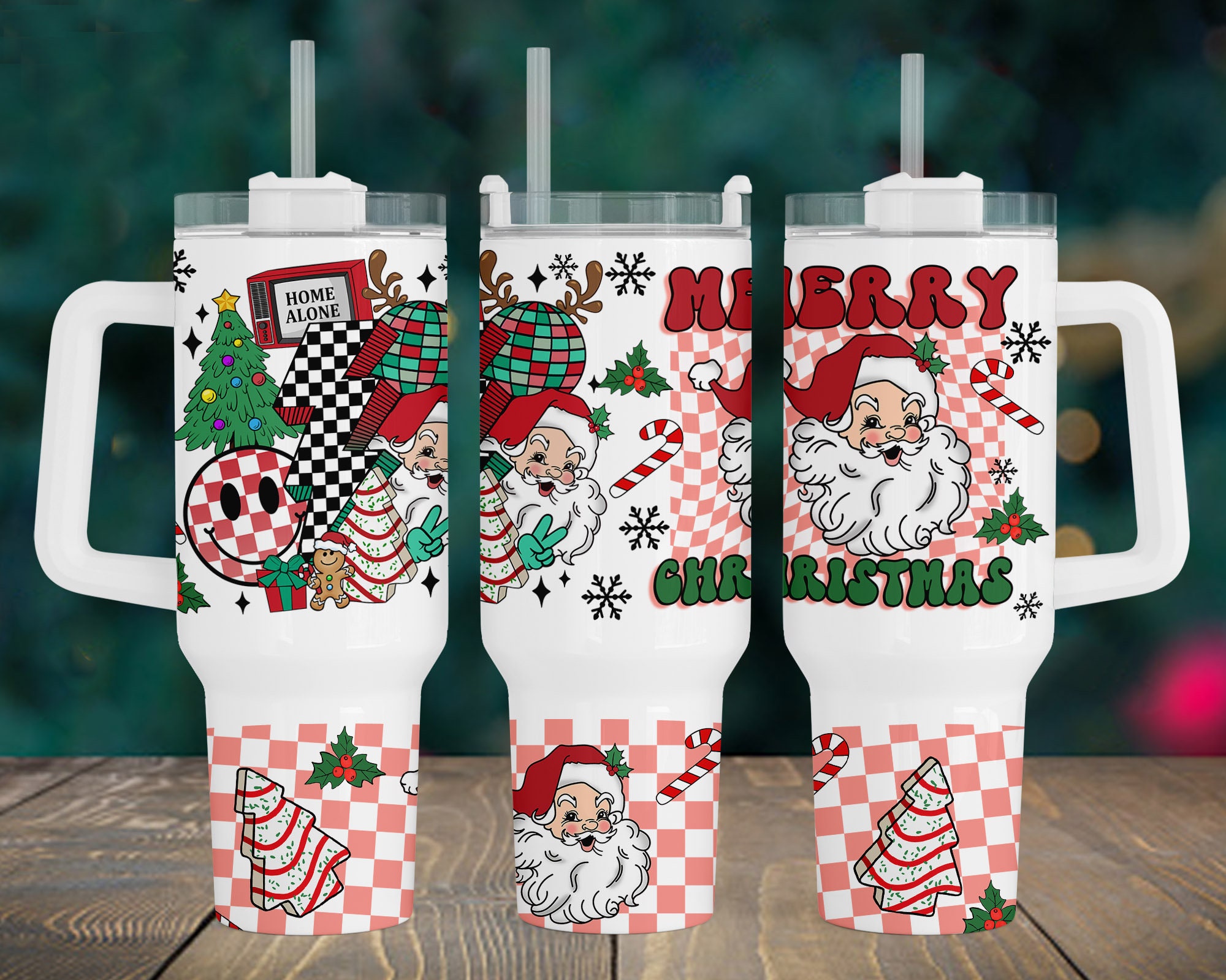 Christmas Retro Santa Claus Custom Stanley Cup 40 oz 30 oz Tumbler With HandleTVC2301960