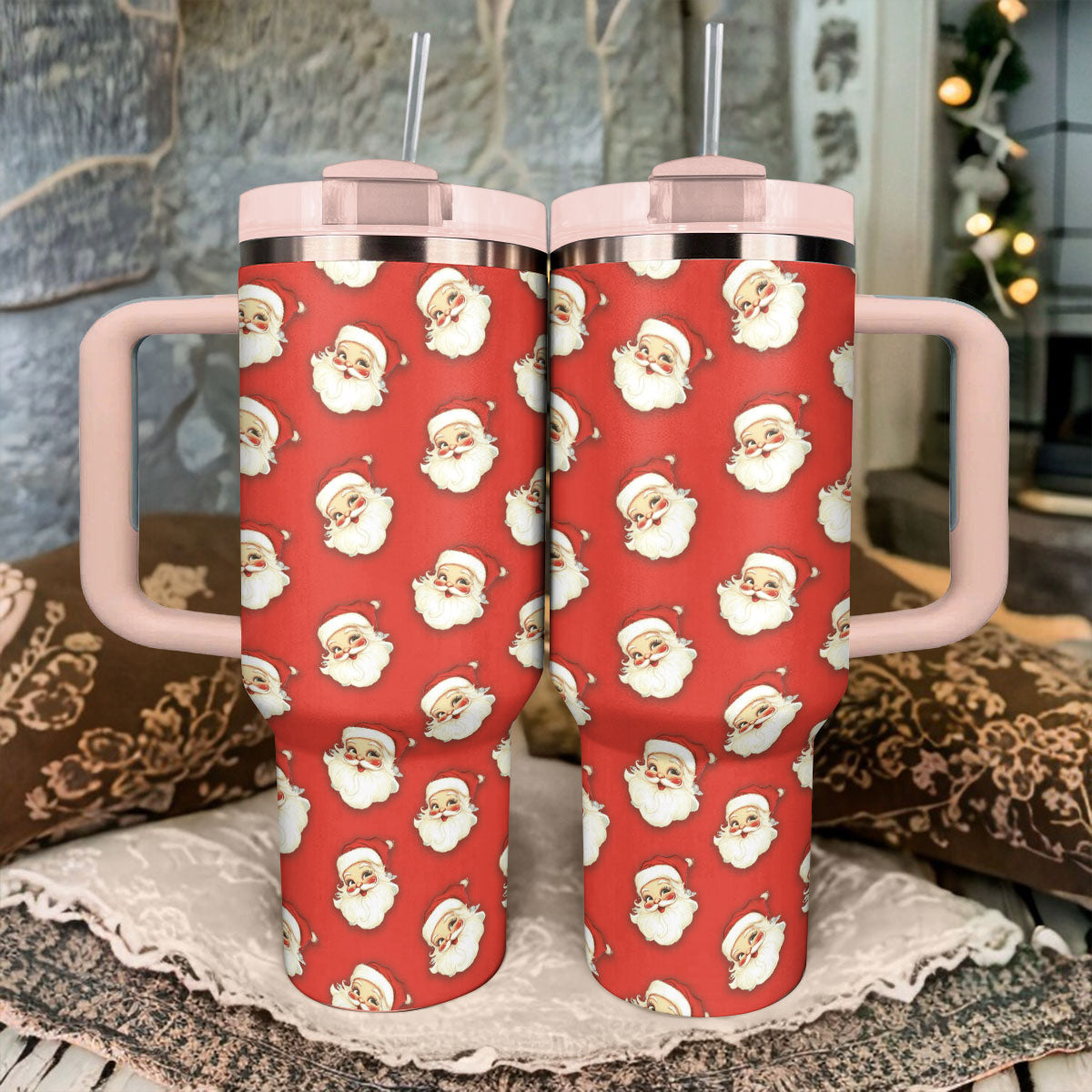 Christmas Retro Santa Custom Stanley Cup 40 oz 30 oz Tumbler With HandleTVC2301495 - Image 3