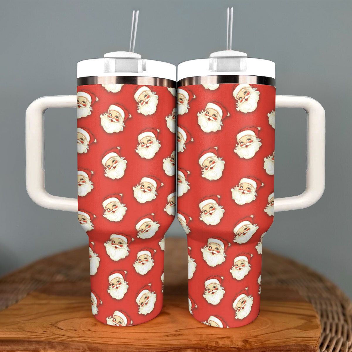 Christmas Retro Santa Custom Stanley Cup 40 oz 30 oz Tumbler With HandleTVC2301495 - Image 2