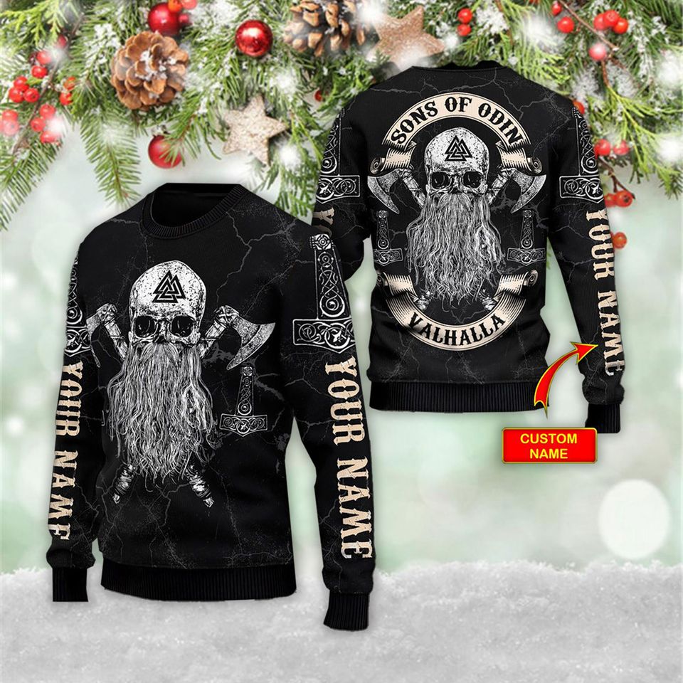 Christmas Santa Skull 3D Sweater