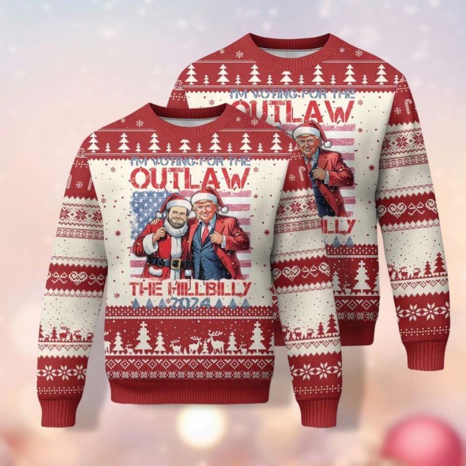 Christmas Santa Trump Ugly Sweater, Merry Christmas Great Again