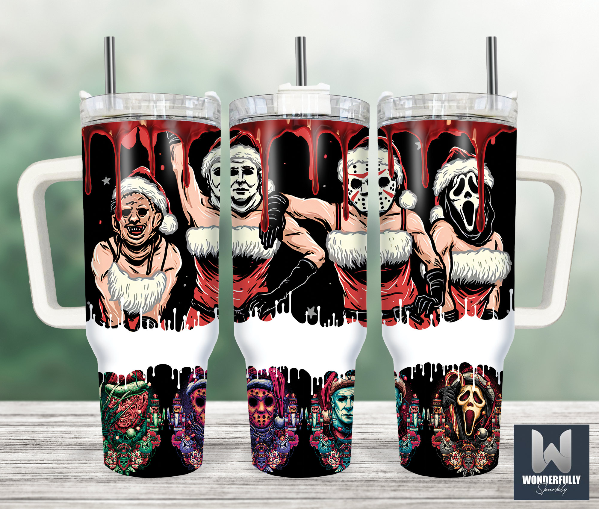 Christmas Serial Killers Horror Movies Custom Stanley Cup 40 oz 30 oz Tumbler With HandleTVC2301155