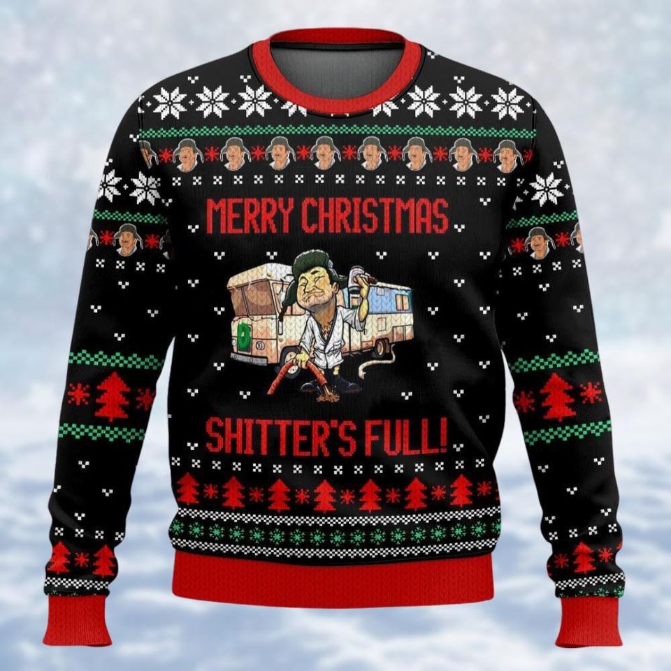 Christmas Shitters Full Ugly Sweater, National Lampoons Christmas Vacation Shirt - Image 3