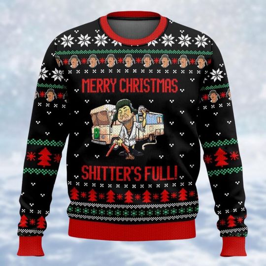 Christmas Shitters Full Ugly Sweater, National Lampoons Christmas Vacation Shirt - Image 10