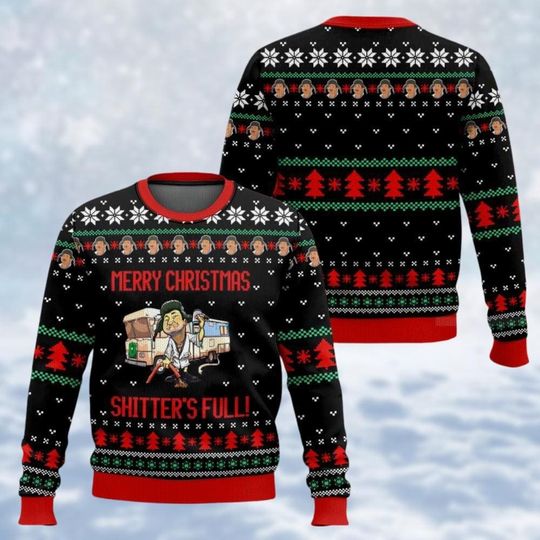 Christmas Shitters Full Ugly Sweater, National Lampoons Christmas Vacation Shirt - Image 9