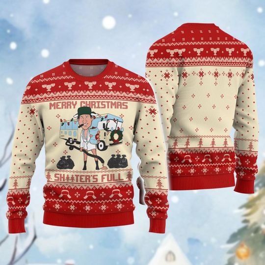 Christmas Shitters Full Ugly Sweater, National Lampoons Christmas Xmas Shirt - Image 6